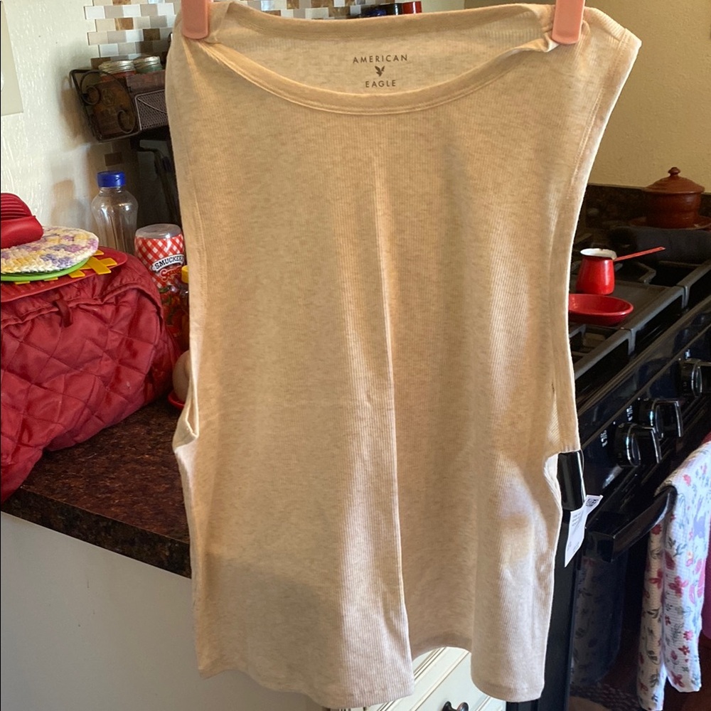 New Xxl American Eagle Outfitters Cream tank top